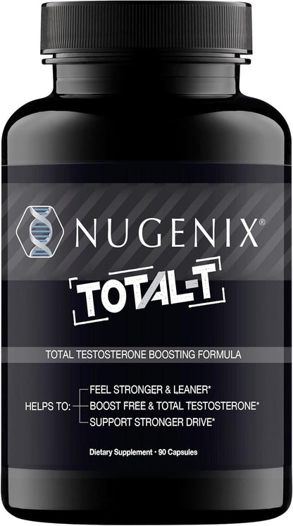 Nugenix Total-T, Free and Total Testosterone Booster Supplement for Men, 90 Count